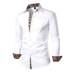 Hudson | Men's Paisley Accent Shirt, Smart Casual Shirt | Direct Attire