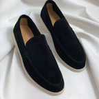 Hudson | Men's Suede-Effect Slip-On Loafers, Refined Everyday Shoes | Direct Attire | Negro