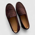 Hudson | Men's Suede-Effect Slip-On Loafers, Refined Everyday Shoes | Direct Attire | Marrón