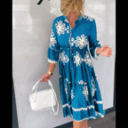 Imogen | Women's Floral Print Midi Dress, Elegant Summer Dress | Direct Attire