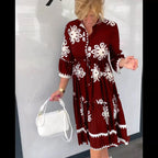 Imogen | Women's Floral Print Midi Dress, Elegant Summer Dress | Direct Attire