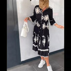 Imogen | Women's Floral Print Midi Dress, Elegant Summer Dress | Direct Attire