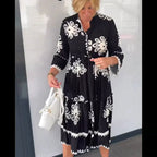 Imogen | Women's Floral Print Midi Dress, Elegant Summer Dress | Direct Attire