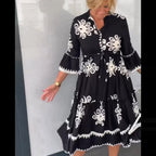 Imogen | Women's Floral Print Midi Dress, Elegant Summer Dress | Direct Attire