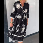 Imogen | Women's Floral Print Midi Dress, Elegant Summer Dress | Direct Attire
