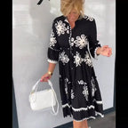 Imogen | Women's Floral Print Midi Dress, Elegant Summer Dress | Direct Attire