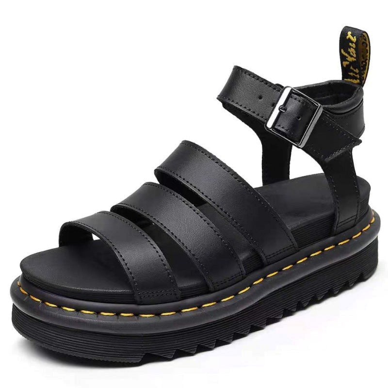 Indiana | Women's Platform Strappy Sandals, Buckle Closure Summer Sandals