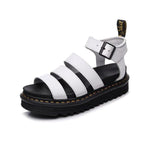 Indiana | Women's Platform Strappy Sandals, Buckle Closure Summer Sandals | Direct Attire | White