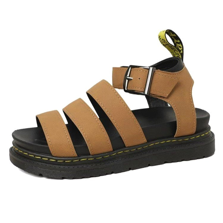 Indiana | Women's Platform Strappy Sandals, Buckle Closure Summer Sandals