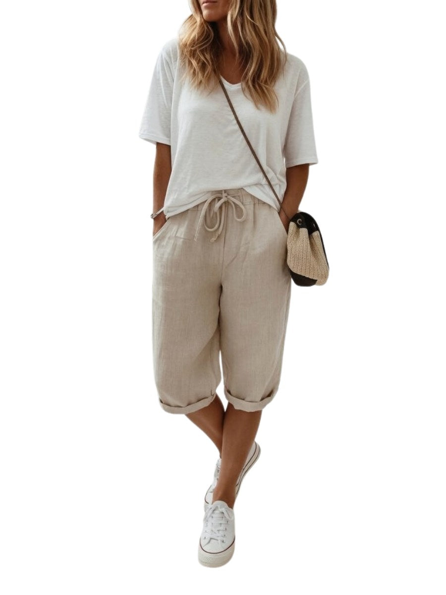Jade | Women's Cotton Bermuda Shorts, Relaxed-Fit Warm-Weather Shorts | Direct Attire | Kaki