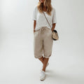 Jade | Women's Cotton Bermuda Shorts, Relaxed-Fit Warm-Weather Shorts | Direct Attire | Lichtblauw