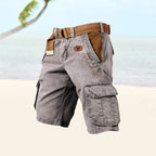 Jarrah | Men's Cargo Shorts with Multiple Pockets, Relaxed-Fit Outdoor Shorts | Direct Attire | Gray