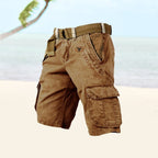 Jarrah | Men's Cargo Shorts with Multiple Pockets, Relaxed-Fit Outdoor Shorts | Direct Attire | Brown