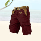 Jarrah | Men's Cargo Shorts with Multiple Pockets, Relaxed-Fit Outdoor Shorts | Direct Attire | Red