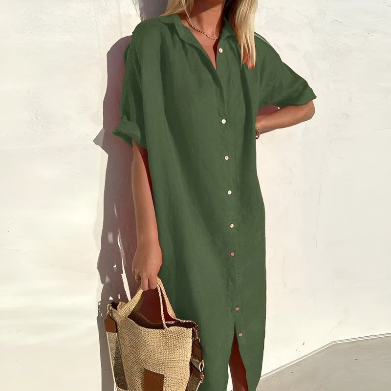 Jasmine | Women's Cotton Shirt Dress, Lightweight Summer Dress | Direct Attire