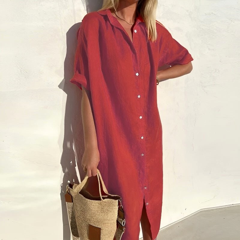 Jasmine | Women's Cotton Shirt Dress, Lightweight Summer Dress | Direct Attire