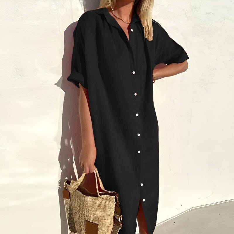 Jasmine | Women's Cotton Shirt Dress, Lightweight Summer Dress | Direct Attire