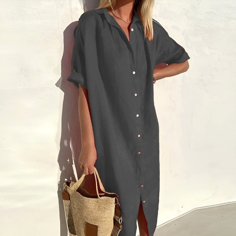 Jasmine | Women's Cotton Shirt Dress, Lightweight Summer Dress | Direct Attire