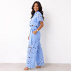 Jasmine | Women's Floral Lace Two-Piece Set, Flowing Trouser Suit | Direct Attire
