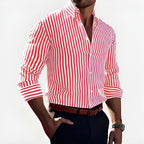 Jasper | Women's Striped Shirt, Vertical Stripe Classic Blouse | Direct Attire