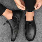 Jordan | Men's Leather Loafers, Slip-On Loafers | Direct Attire | Zwart