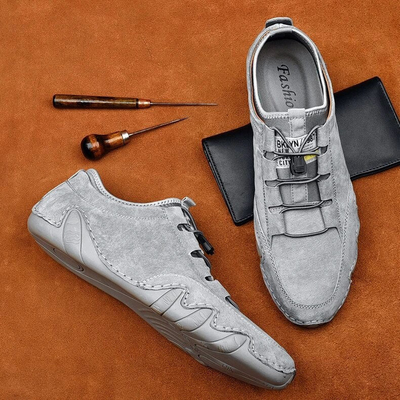 Jordan | Men's Leather Loafers, Slip-On Loafers | Direct Attire | Lichtgrijs