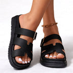 Jorja | Women's Orthopaedic Walking Sandals, Arch Support Everyday Sandals | Direct Attire | Black