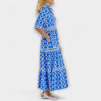 Juliana | Women's Chain Print Midi Dress, Flattering Summer Dress for Holidays and Everyday Wear, Flattering Summer Dress for Holidays and Everyday Wear - image 6