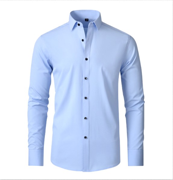 Kai | Men's Slim Stretch Shirt, Tailored Fit Shirt | Direct Attire | Grey