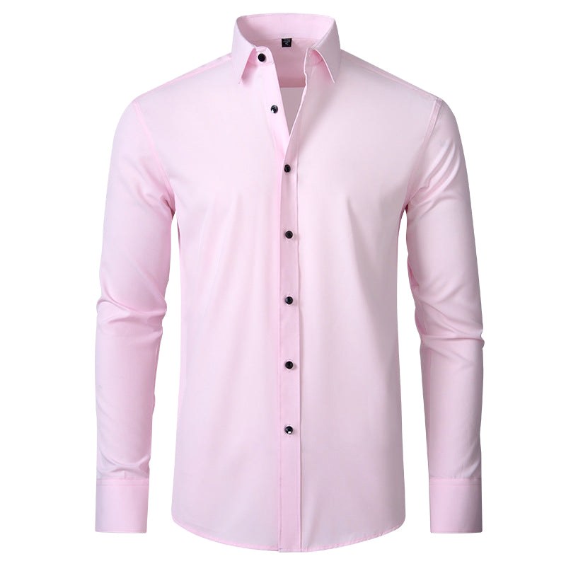 Kai | Men's Slim Stretch Shirt, Tailored Fit Shirt | Direct Attire | Navy Blue