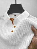 Kane | Men's Knitted Polo Shirt with Contrast Trim, Short Sleeve Polo | Direct Attire | Wit
