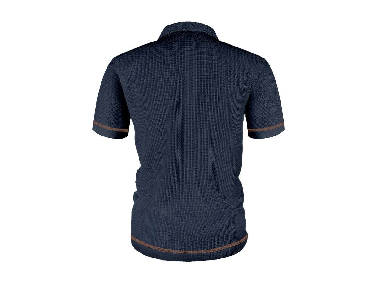 Kane | Men's Knitted Polo Shirt with Contrast Trim, Short Sleeve Polo | Direct Attire