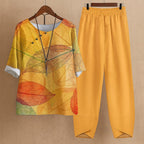Kiara | Women's Floral Two-Piece Set, Harem Trousers Lounge Set | Direct Attire