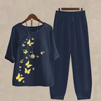 Kiara | Women's Floral Two-Piece Set, Harem Trousers Lounge Set | Direct Attire