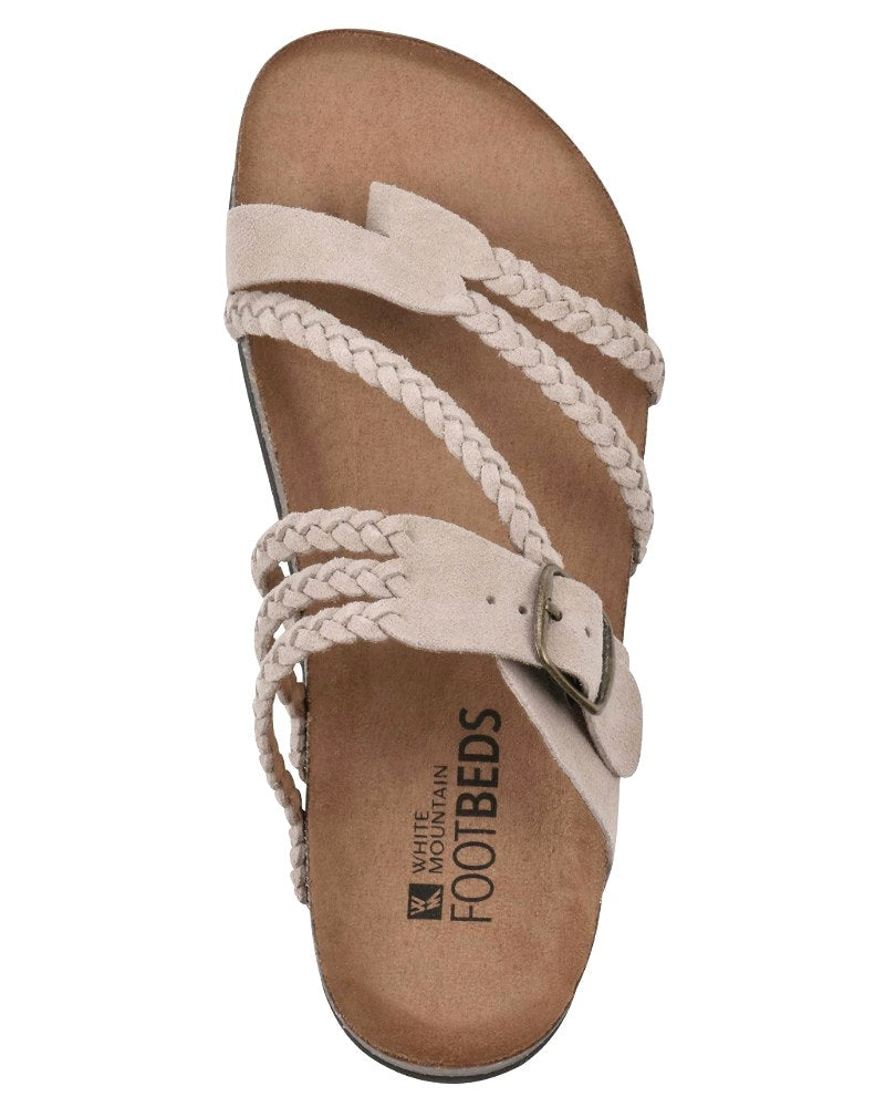 Kiera | Women's Braided Strap Toe-Loop Sandals, Textured Warm-Weather Sandals
