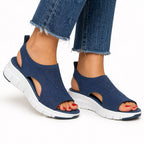 Kinsley | Women's Orthopedic Slip-On Walking Shoes, Lightweight Cushioned Trainers | Direct Attire | Navy