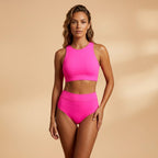 Kinsley | Women's Tropical Print High-Neck Bikini Set, Flattering Summer Swimwear for Holidays and Beach Days, Flattering Summer Swimwear for Holidays and Beach Days - image 7