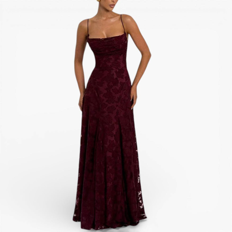 Kirra | Women's Sleeveless Maxi Dress with Floral Print, Fitted Bodice Occasion Dress | Direct Attire | Verde