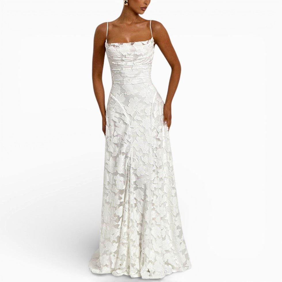 Kirra | Women's Sleeveless Maxi Dress with Floral Print, Fitted Bodice Occasion Dress | Direct Attire
