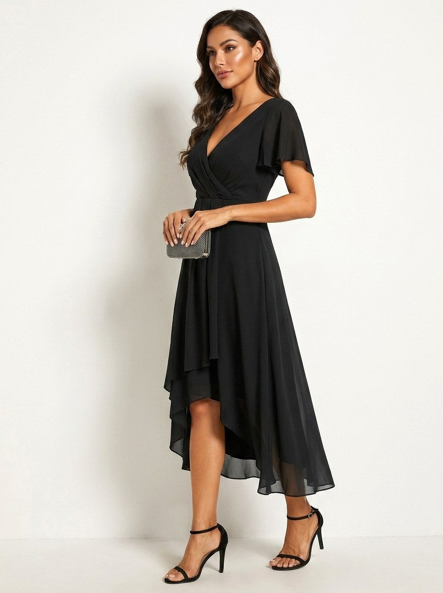 Kirsty | Women's Midi Dress with Lace Detail, Romantic Midi Dress | Direct Attire | Rood