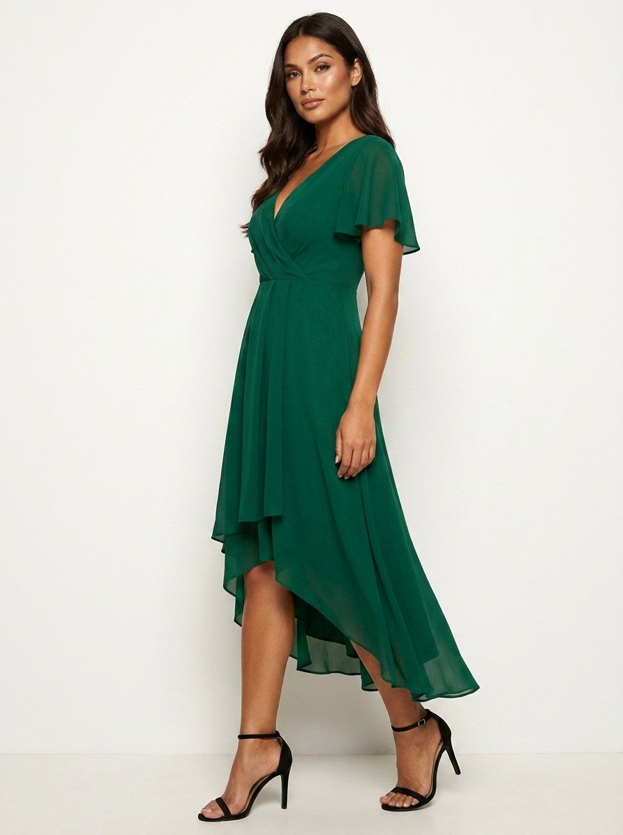 Kirsty | Women's Midi Dress with Lace Detail, Romantic Midi Dress | Direct Attire