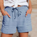 Kristy | Women's Lightweight Cotton Blend Shorts, Relaxed Fit Summer Shorts | Direct Attire | Groen
