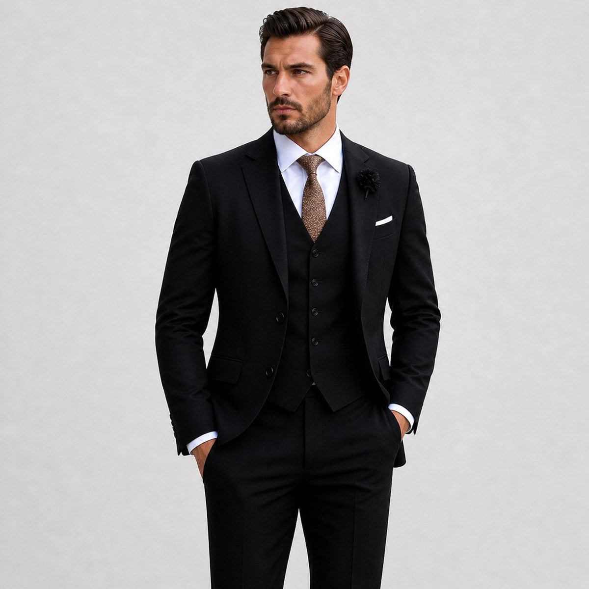 Kye | Men's Linen Three-Piece Suit with Waistcoat, Tailored Trouser Suit | Direct Attire
