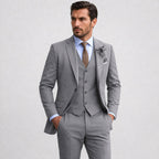 Kye | Men's Linen Three-Piece Suit with Waistcoat, Tailored Trouser Suit | Direct Attire