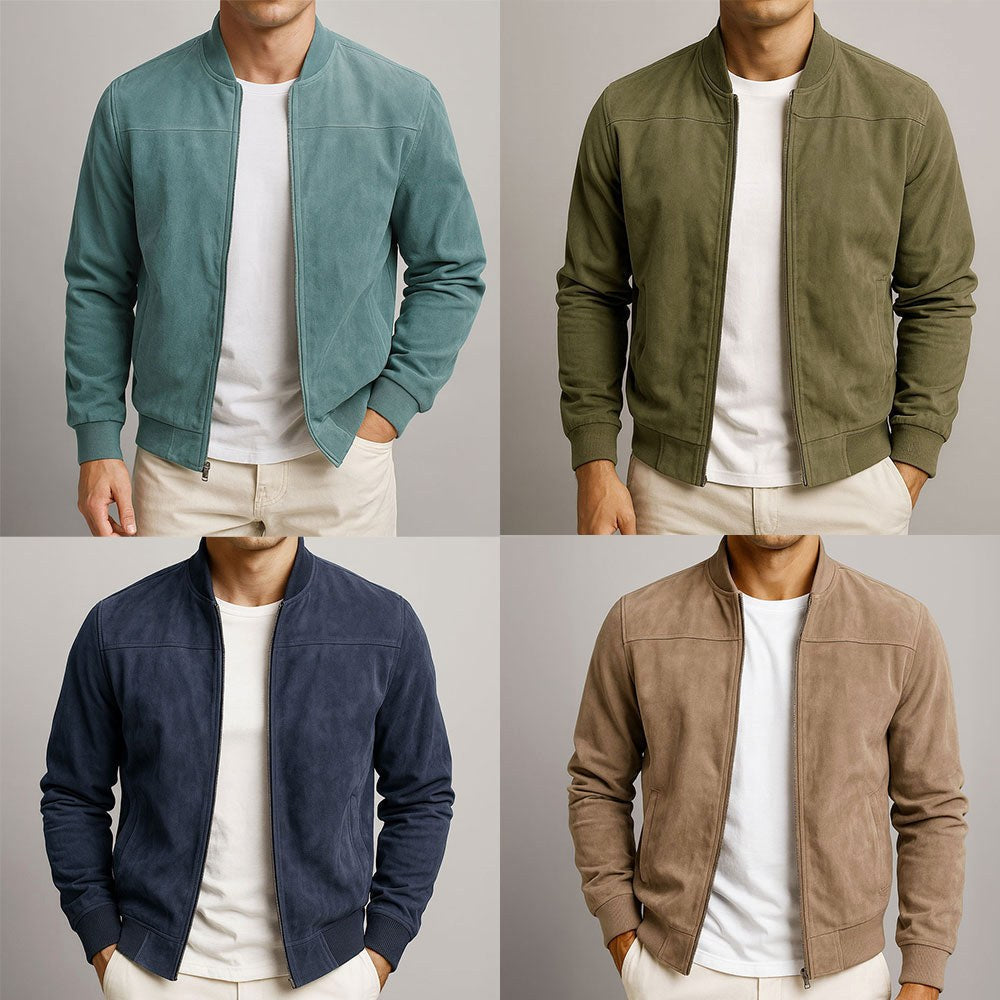 Lachlan | Men's Suede Leather Jacket, Tailored Smart Blazer | Direct Attire