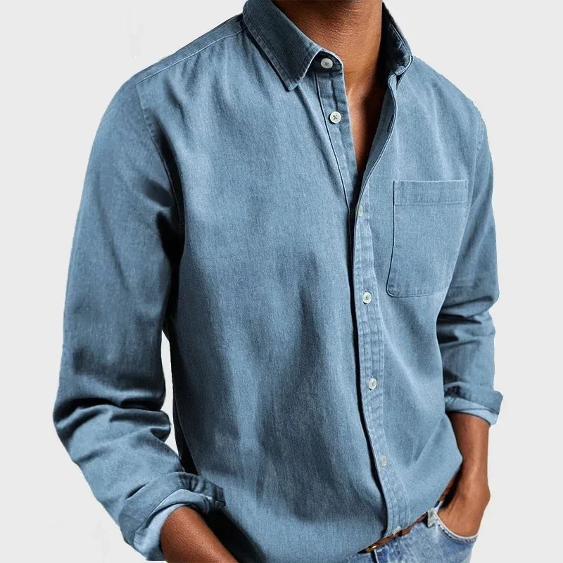 Lachlan | Men's Tailored Cotton Shirt, Smart Business Shirt | Direct Attire | Sky Blue