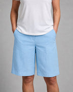 Leah | Women's High-Waist Knee-Length Shorts with Side Pockets, Straight-Leg Shorts | Direct Attire | Beige