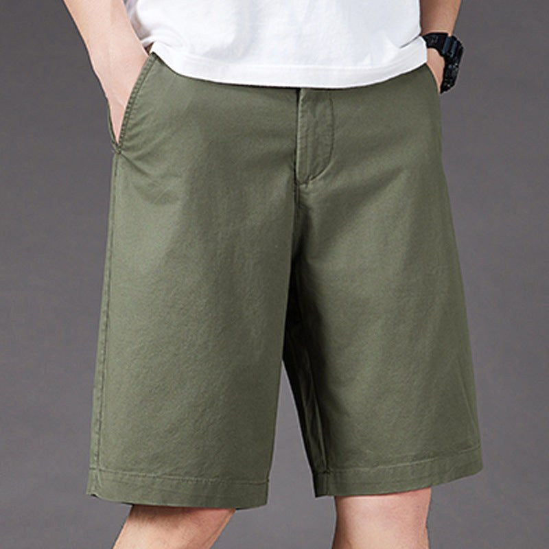 Leah | Women's High-Waist Knee-Length Shorts with Side Pockets, Straight-Leg Shorts | Direct Attire | Zwart