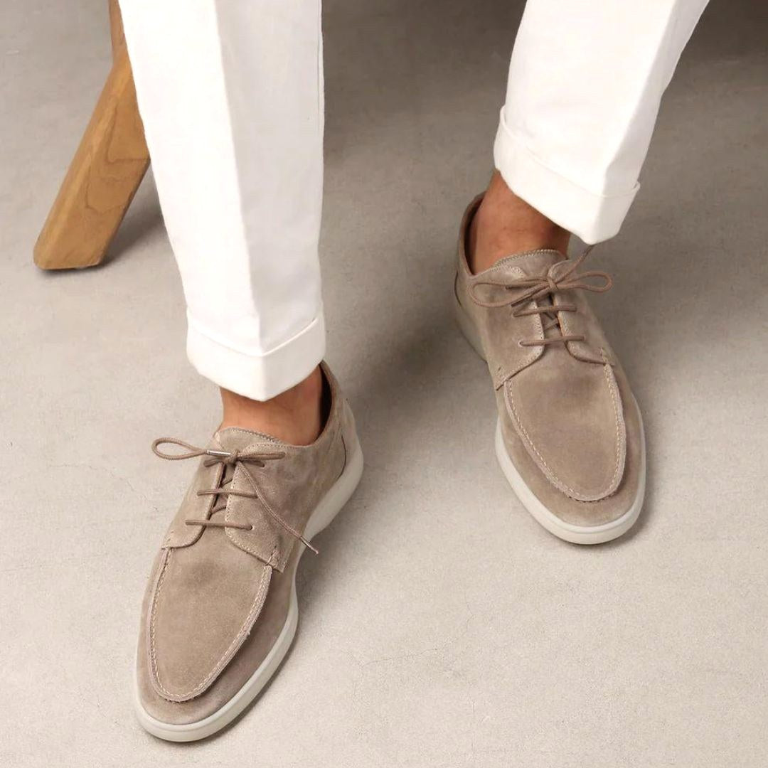 Levi | Men's Suede-Effect Lace-Up Loafers, Classic Everyday Loafers | Direct Attire