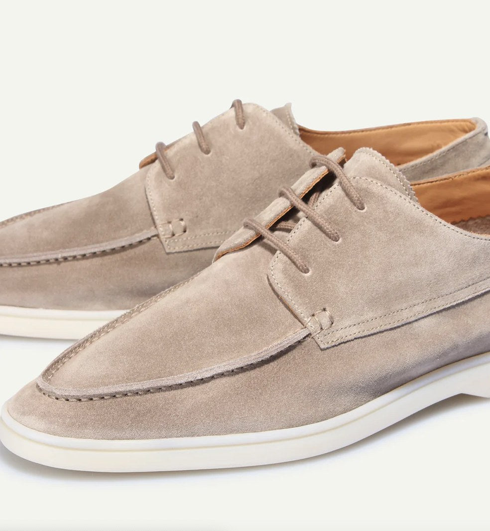 Levi | Men's Suede-Effect Lace-Up Loafers, Classic Everyday Loafers | Direct Attire